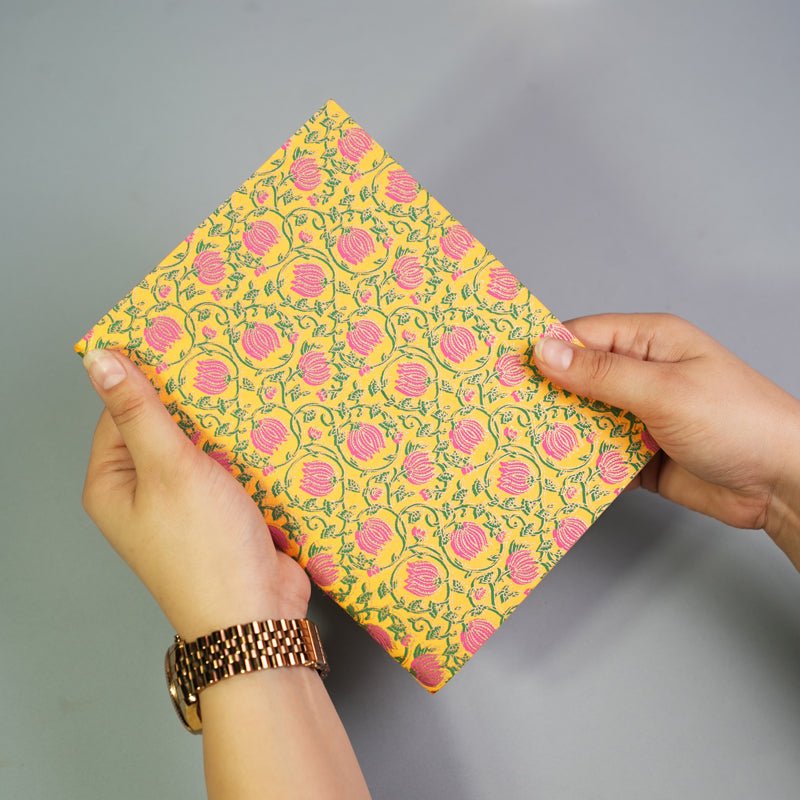 Indian Lotus Handmade Diary – Stationary on Brown Living™. SKU: MJ00016ST. Img 5.