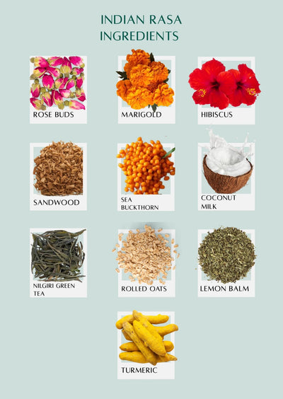 Indian Rasa Bath Tea – Relaxing Herbal Bath Infusion for Skin & Mind – Bath Salt on Brown Living™. SKU: 300005. Img 3.