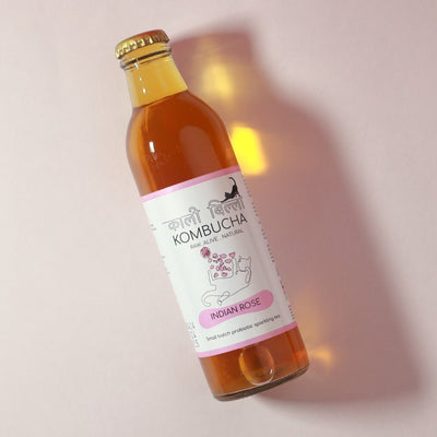 Indian Rose Kombucha 250ml | Probiotic Floral Fermented Drink – Health & Energy Drinks on Brown Living™. SKU: KBKIR. Img 2.