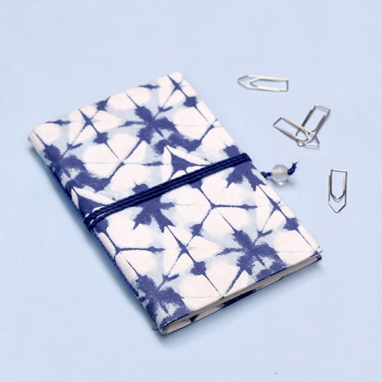 Indigo Blockprinted Pocket Diary | Verified Sustainable Notebooks & Notepads on Brown Living™