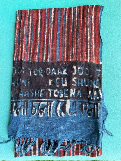 Indigo Ekla cholo stole – Womens Scarf by Forsarees available on Brown Living™. . SKU: SKU - 134. Img 3.