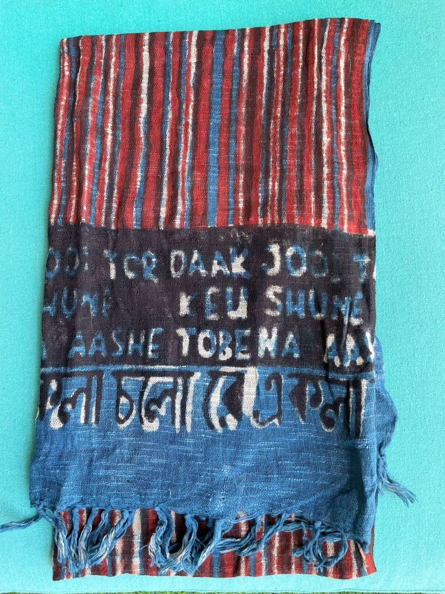Indigo Ekla cholo stole – Womens Scarf by Forsarees available on Brown Living™. . SKU: SKU - 134. Img 3.