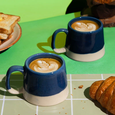 Indigo Skyfall Mug (Set of 2) – Cups & Saucers on Brown Living™. SKU: MS-DRK-0028-MUG. Img 2.