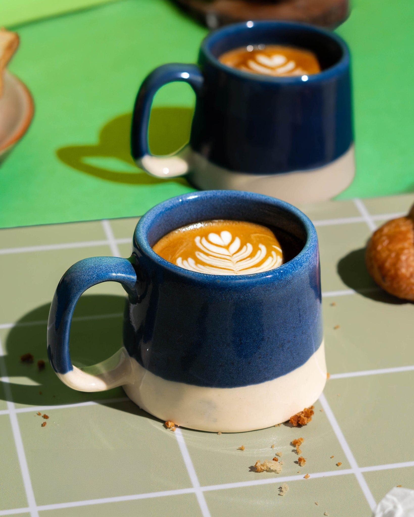 Indigo Skyfall Mug (Set of 2) – Cups & Saucers on Brown Living™. SKU: MS-DRK-0028-MUG. Img 1.