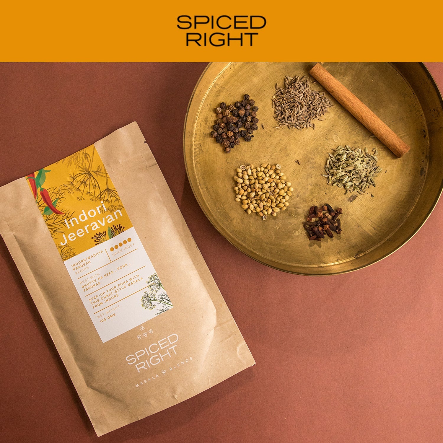 Indori Jeeravan - Authentic MP Sprinkler Masala, No Fillers – Seasonings & Spices on Brown Living™. SKU: SRIJ. Img 2.
