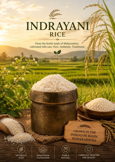 Indrayani Rice 1kg – Aromatic Short Grain Rice from Maharashtra – Cooking & Baking Supplies on Brown Living™. SKU: I00172. Img 5.