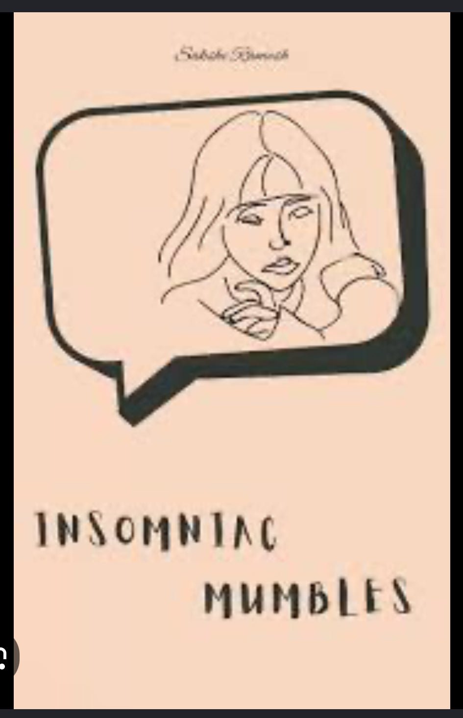 Insomniac Mumbles Poetry Book | Short Dark & Humorous Poems – Bookmarks on Brown Living™. SKU: IMPB. Img 1.
