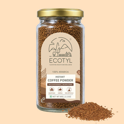 Instant Coffee Powder | Arabica Coffee | Freeze Dried | 60g – Coffee on Brown Living™. SKU: ECOTYL00064. Img 1.