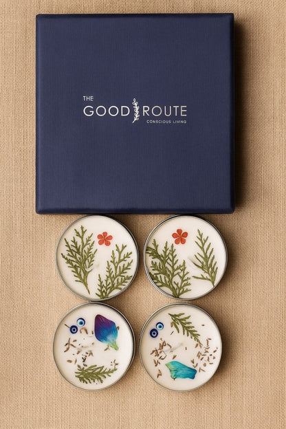 Intentional Candles Giftbox - Set of 4 – Candles & Fragrances by The Good Route available on Brown Living™. . SKU: GRGTB05. Img 4.