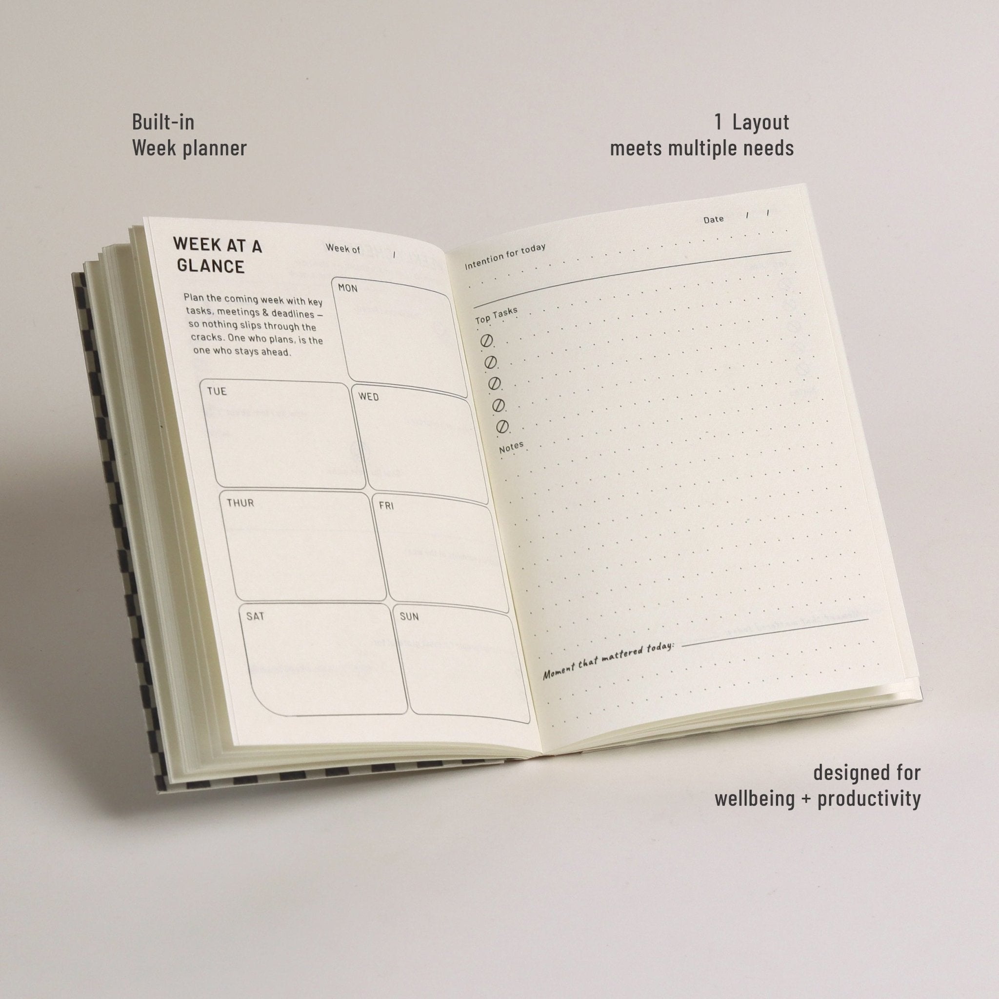 Intentional Productivity Planner Mini For Goals Tasks & Planning – Organizers & Planners on Brown Living™. SKU: KOI-DR-IV-003. Img 3.