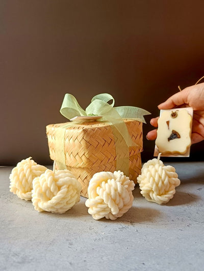 Intertwine Candle Gift Set – Gift Hampers by Rasa Home available on Brown Living™. The Knot Collection Candle Gift Set . SKU: TRTS06. Img 6.