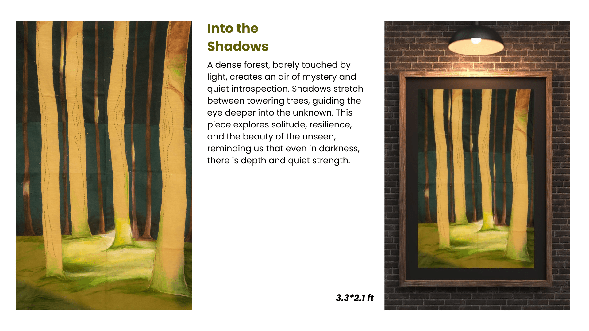 Into the Shadows Wall Art Print | Minimal Abstract Artwork – Wall Decor on Brown Living™. SKU: WA01. Img 1.