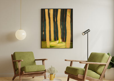 Into the Shadows Wall Art Print | Minimal Abstract Artwork – Wall Decor on Brown Living™. SKU: WA01. Img 4.