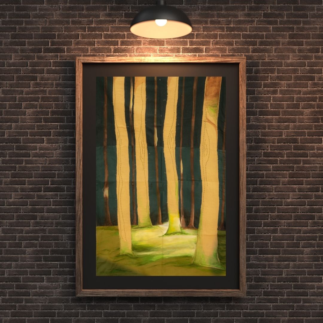 Into the Shadows Wall Art Print | Minimal Abstract Artwork – Wall Decor on Brown Living™. SKU: WA01. Img 2.