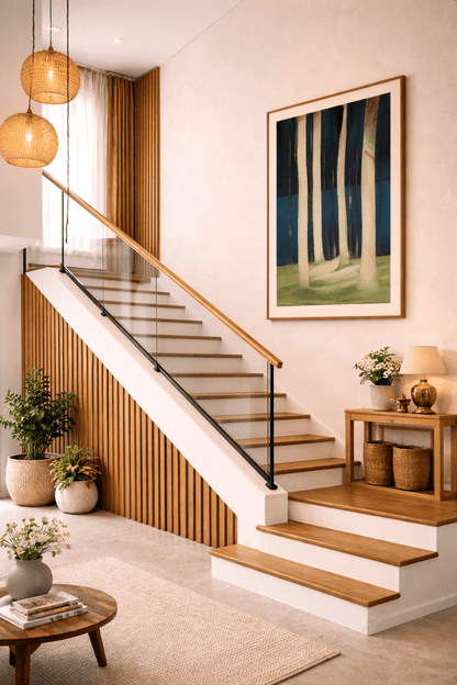 Into the Shadows Wall Art Print | Minimal Abstract Artwork – Wall Decor on Brown Living™. SKU: WA02. Img 4.