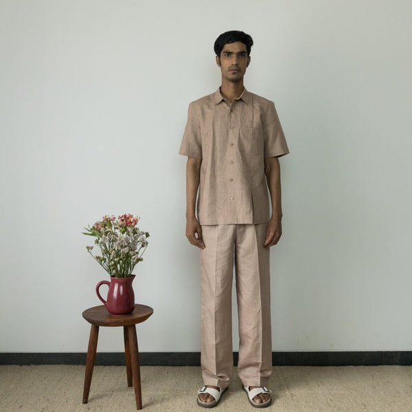 Inverted-Pleat Hemp Cotton Shirt | Verified Sustainable Mens Shirt on Brown Living™