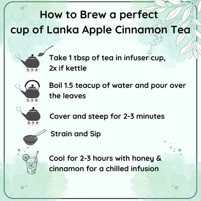 Invigorating Lanka Apple Cinnamon Tea - 50 g | Verified Sustainable by Brown Living™