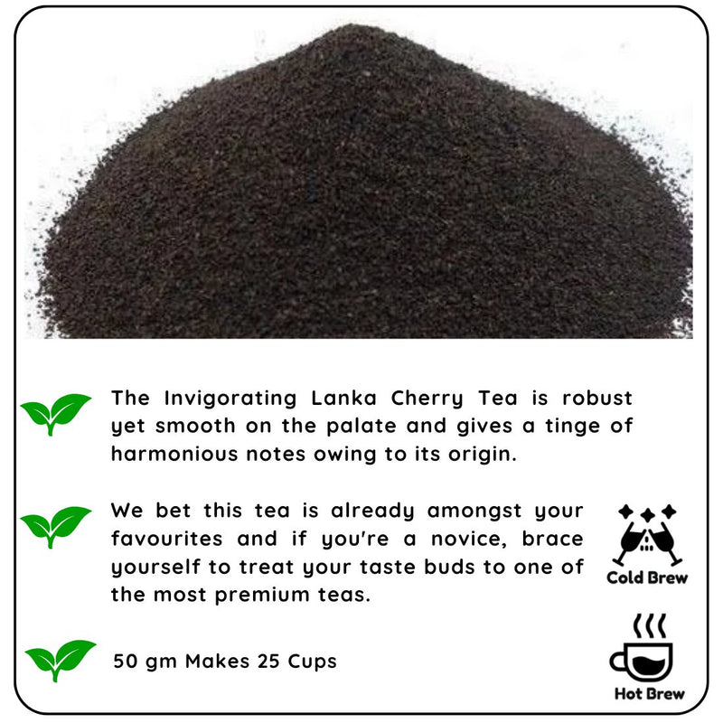 Invigorating Lanka Cherry Tea- For Insomnia and Stress- 50 g | Verified Sustainable Tea on Brown Living™