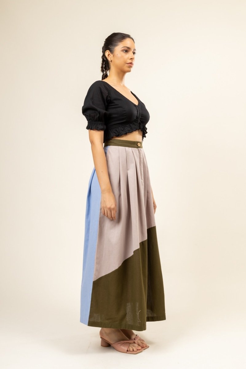 Irene Upcycled Cotton Skirt | Verified Sustainable by Brown Living™