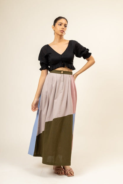 Irene Upcycled Cotton Skirt | Verified Sustainable by Brown Living™