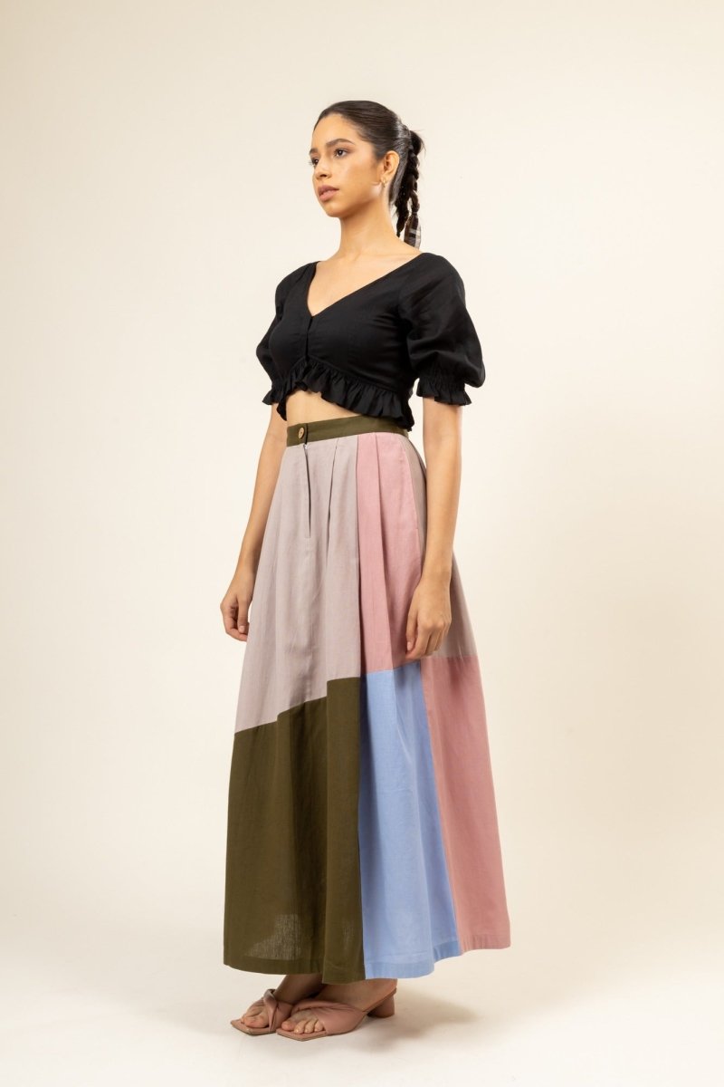 Irene Upcycled Cotton Skirt | Verified Sustainable by Brown Living™