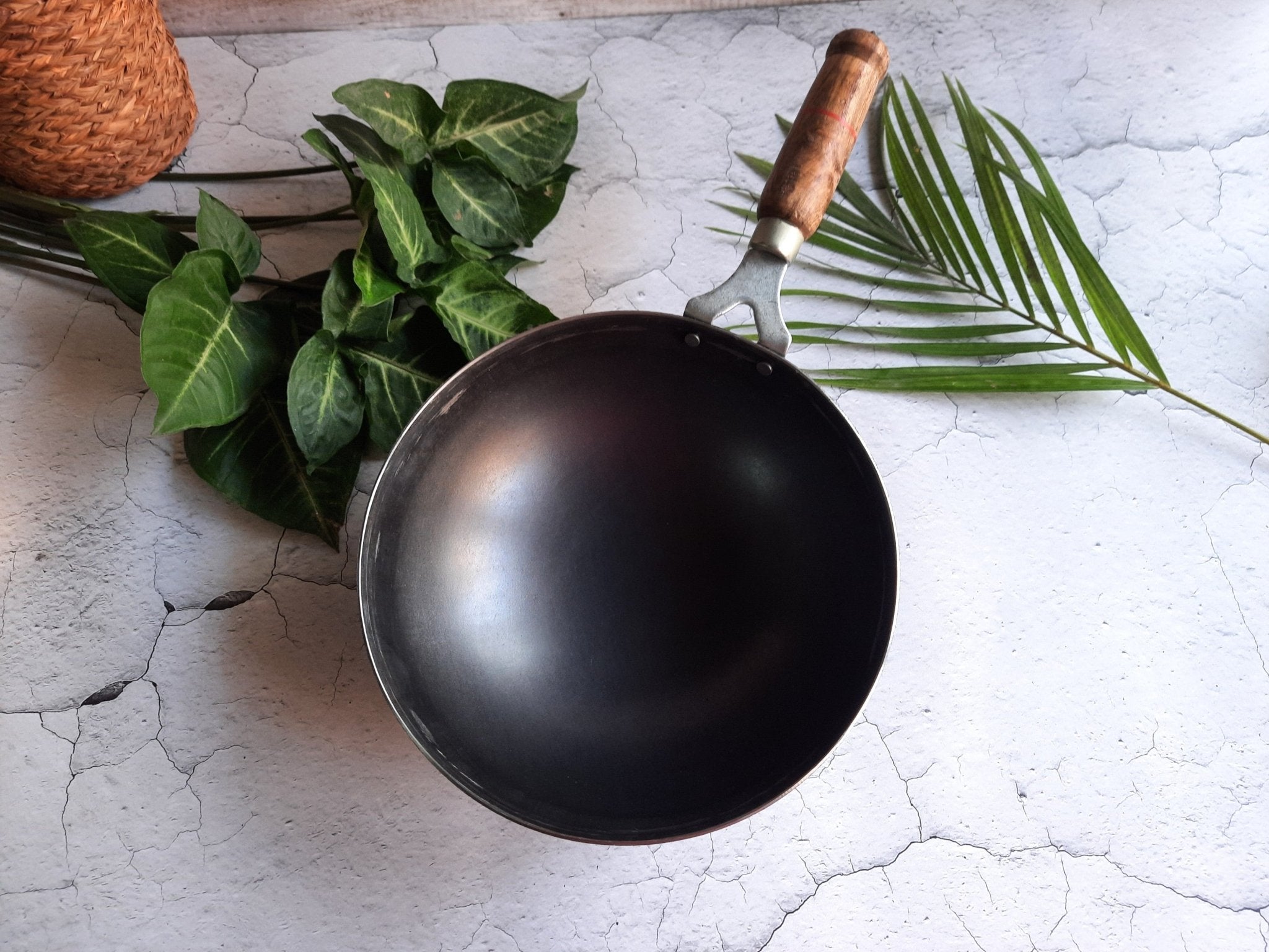 Iron Wok | Traditional Iron Kadhai for Healthy Cooking – Kitchen Tools on Brown Living™. SKU: IDPW8. Img 2.