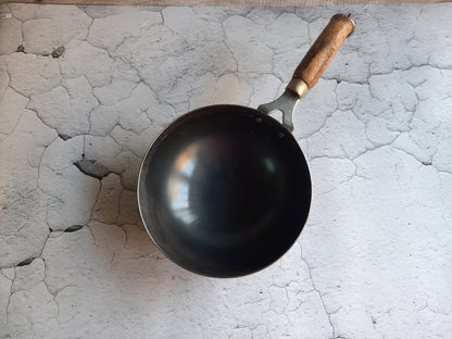 Iron Wok | Traditional Iron Kadhai for Healthy Cooking – Kitchen Tools on Brown Living™. SKU: IDPW8. Img 1.