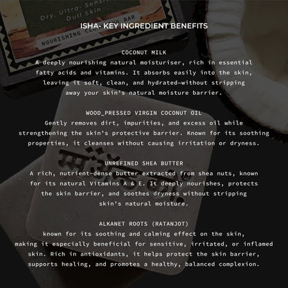 Isha Shea Coconut Milk Cold Process Soap – Gentle Handmade Bar – Body Soap on Brown Living™. SKU: CB07. Img 3.