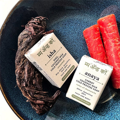 Isha Shea Coconut Milk Cold Process Soap – Gentle Handmade Bar – Body Soap on Brown Living™. SKU: CBS03b. Img 9.