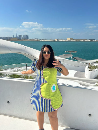 Island Ripple Shift Dress For Women | Relaxed Everyday Dress – Womens Dress on Brown Living™. SKU: DR-52-XS-BL. Img 1.