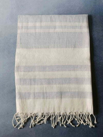 Ivory Blush Hemp Fabric Unisex Stole – Womens Scarf on Brown Living™. SKU: SSRH14_N. Img 5.