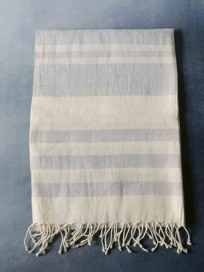 Ivory Blush Hemp Fabric Unisex Stole – Womens Scarf by Rasa Home available on Brown Living™. Violet Hemp Stole . SKU: SSRH14_N. Img 5.