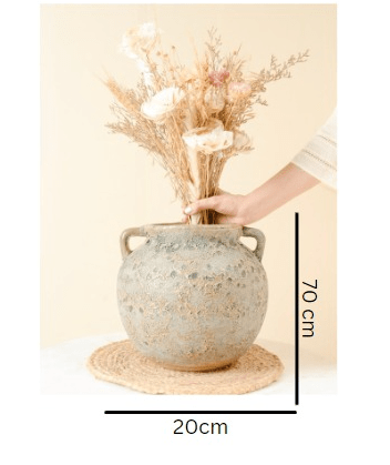 Ivory Elegance Floral Bunch – Decor & Artefacts on Brown Living™. SKU: V-160. Img 1.
