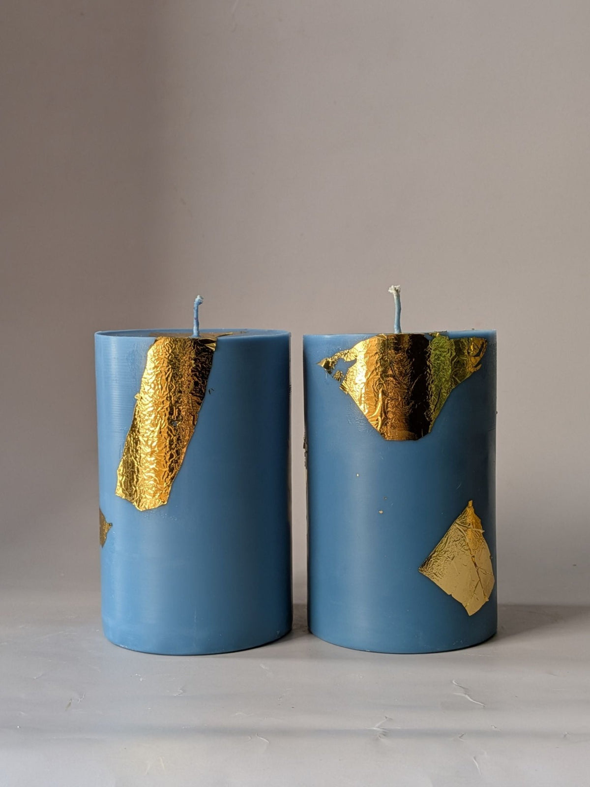 Ivory Thick Pillar Candles Set of 2 | Elegant Decorative Candles – Candles & Fragrances on Brown Living™. SKU: IPC3. Img 1.
