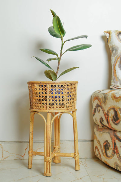 Jaal Planter Stand | Handcrafted Decorative Plant Holder – Home & Garden on Brown Living™. SKU: SYMPS004. Img 1.