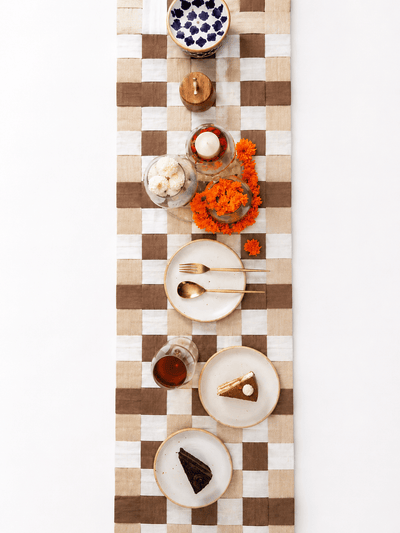 Jaal Table Runner Handcrafted Decorative Table Linen – Table Linens on Brown Living™. SKU: TR10. Img 3.
