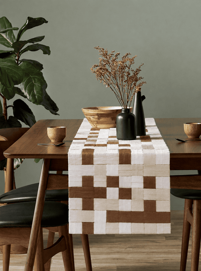 Jaal Table Runner Handcrafted Decorative Table Linen – Table Linens on Brown Living™. SKU: TR132. Img 10.