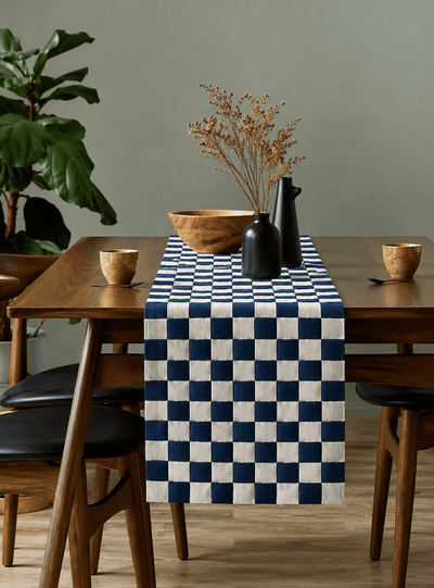 Jaal Table Runner Handcrafted Decorative Table Linen – Table Linens on Brown Living™. SKU: TR135. Img 9.