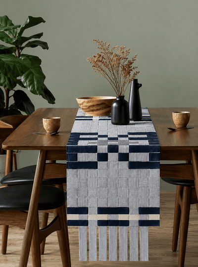 Jaal Table Runner Handcrafted Decorative Table Linen – Table Linens on Brown Living™. SKU: TR141. Img 11.