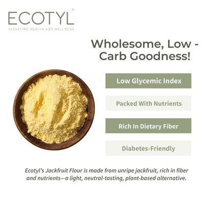 Jackfruit Flour | Low Glycemic Index | Gluten Free | 500g – Bakery Items by Ecotyl available on Brown Living™. . SKU: ECOTYL00034. Img 2.
