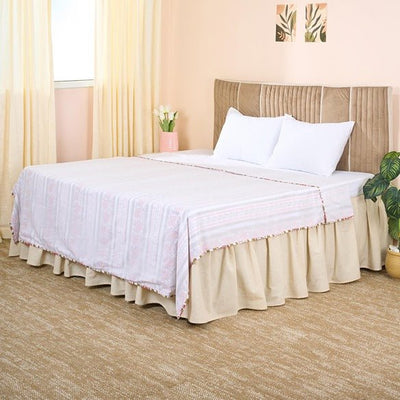 Jacobean Blossom Cotton Dohar | Lightweight AC Blanket for Summer – Bedding on Brown Living™. SKU: EL-JB-SD. Img 1.
