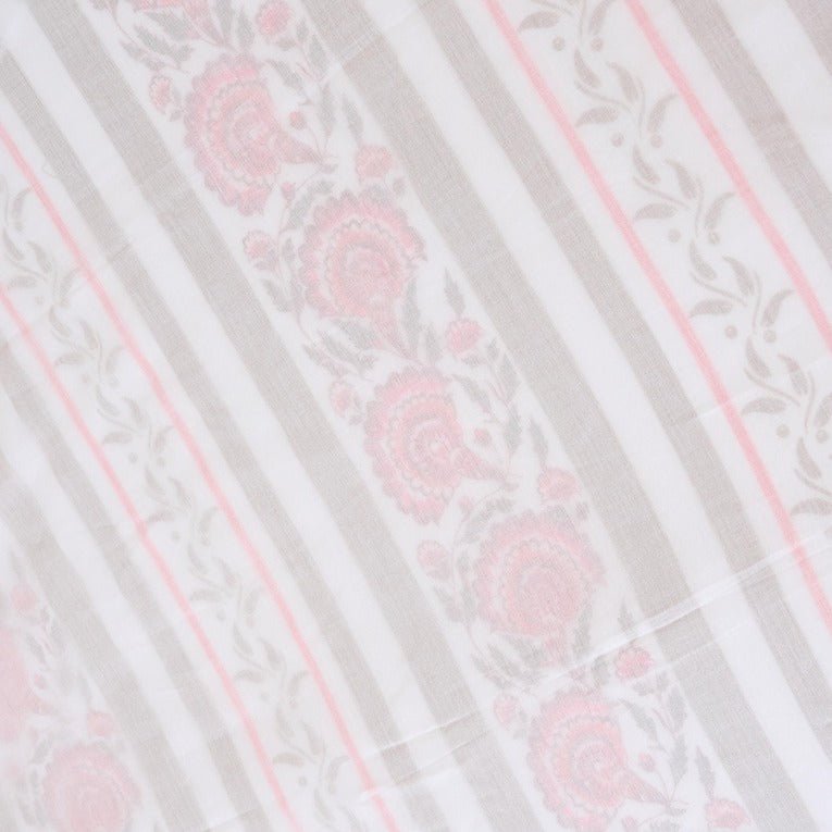 Jacobean Blossom Cotton Dohar | Lightweight AC Blanket for Summer – Bedding on Brown Living™. SKU: EL-JB-SD. Img 3.
