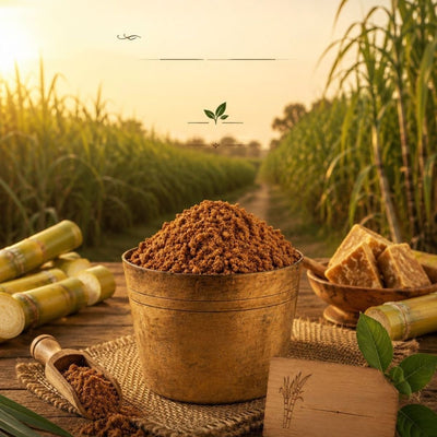 Jaggery Powder 500g | Natural Unrefined Sweetener for Daily Use – Sweets on Brown Living™. SKU: I00177. Img 1.