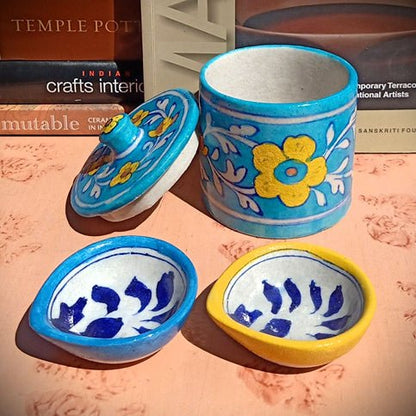 Jaipur Blue Pottery Diwali Gift Set - Small | Verified Sustainable by Brown Living™