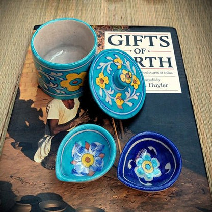 Jaipur Blue Pottery Diwali Gift Set - Small | Verified Sustainable by Brown Living™