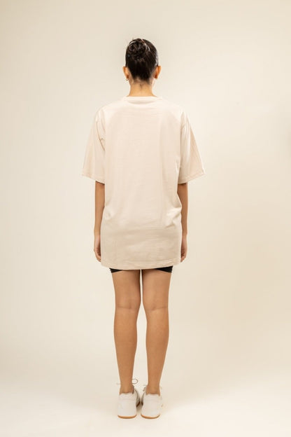 Jamie Beige Organic Cotton T-Shirt | Verified Sustainable by Brown Living™