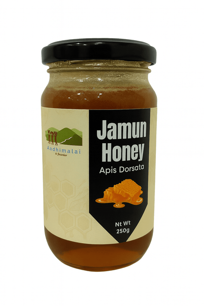 Jamun Honey – Raw & Pure | Apis dorsata Wild Forest Honey – Honey & Syrups on Brown Living™. SKU: APPCL-004. Img 1.