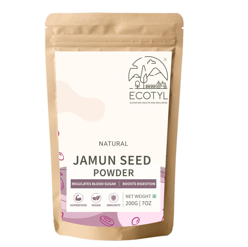 Jamun Seed Powder | Blood Sugar Control | Rich in Antioxidants | 200g – Powder Drink Mixes by Ecotyl available on Brown Living™. . SKU: ECOTYL00035. Img 5.