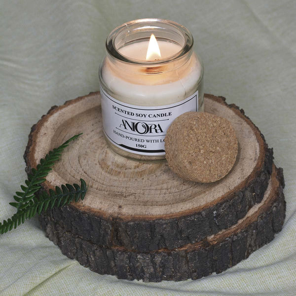 Jasmine Wood Wick Cork Soy Wax Candle | Verified Sustainable by Brown Living™