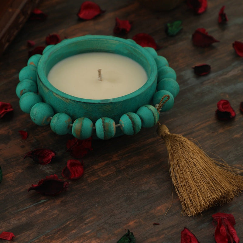 Jasmine- Wooden Bowl Soy Candle | Verified Sustainable Candles & Fragrances on Brown Living™